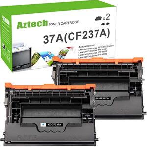 aztech compatible toner cartridge replacement for hp 37a cf237a m607 m608 toner enterprise m607n m607dn m608n m608dn m608x m609 mfp m631 m632 m633 ink printer (black, 2-packs)