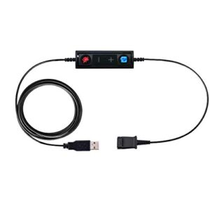truvoice usb-a to qd adapter cable compatible with any plantronics wired headset with a qd and includes volume control and mute functionality (connects headset to pc, laptop and softphones)