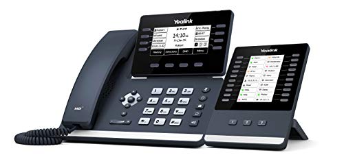 Yealink SIP-T53 IP Phone, 12 VoIP Accounts. 3.7-Inch Graphical Display. USB 2.0, Dual-Port Gigabit Ethernet, 802.3af PoE, Power Adapter Not Included