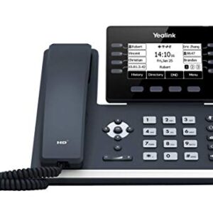 Yealink SIP-T53 IP Phone, 12 VoIP Accounts. 3.7-Inch Graphical Display. USB 2.0, Dual-Port Gigabit Ethernet, 802.3af PoE, Power Adapter Not Included