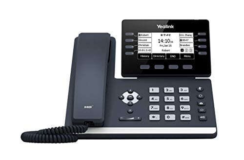 Yealink SIP-T53 IP Phone, 12 VoIP Accounts. 3.7-Inch Graphical Display. USB 2.0, Dual-Port Gigabit Ethernet, 802.3af PoE, Power Adapter Not Included