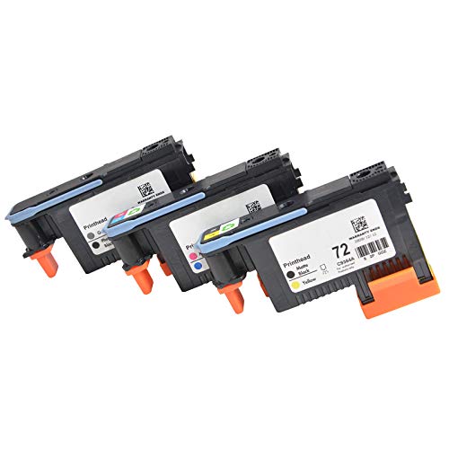 Wenon 3 Pack 72 Printheads with New Updated Chips Compatible for Designjet T610 T620 T770 T790 T1100 T1120 T1200 T1300 T2300 Printer