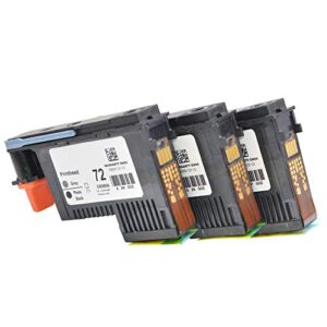 Wenon 3 Pack 72 Printheads with New Updated Chips Compatible for Designjet T610 T620 T770 T790 T1100 T1120 T1200 T1300 T2300 Printer