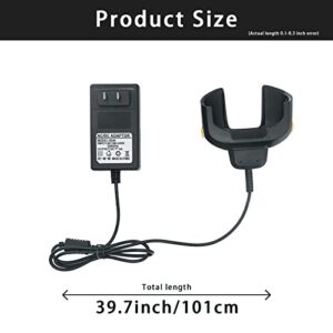 TC70 TC77 TC72 TC75 TC70X Scanner Charger Cable for Symbol Zebra PDA, 5V4A with 3.4ft Cable Android Barcode Scanners Charger, Includes Power Supply