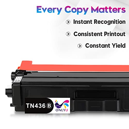 ONLYU Compatible Toner Cartridge Replacement for Brother TN436 TN433 TN431 Black Toner for HL-L8360CDW MFC-L8900CDW HL-L8260CDW HL-L8360CDWT MFCL8610CDW MFCL9570CDW DCP-L8410CDW Printer (2 Packs)