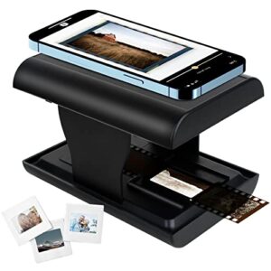 mobile film scanner, 35mm slide and negative scanner for old slides to jpg, suitable for iphone and smartphone, support editing and sharing
