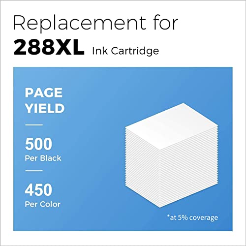 MYCARTRIDGE Remanufactured Ink Cartridge Replacement for Epson 288XL 288 XL T288XL for Epson XP-430 XP-330 XP-434 XP-440 XP-446 XP-340 Printer Ink Cartridges (1 Black,1 Cyan,1 Magenta, 1 Yellow)