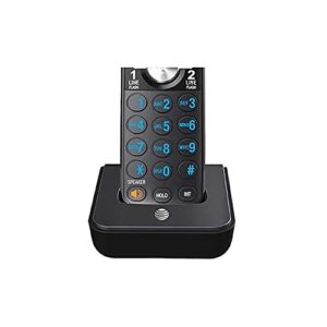 AT&T TL88102BK DECT 6.0 2-Line Expandable Cordless Phone with Answering System and Dual Caller ID/Call Waiting, 3 Handsets, Black