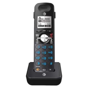 AT&T TL88102BK DECT 6.0 2-Line Expandable Cordless Phone with Answering System and Dual Caller ID/Call Waiting, 3 Handsets, Black