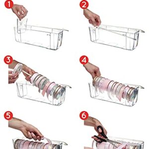 Deflecto Ribbon Dispenser, Clear