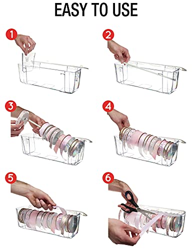 Deflecto Ribbon Dispenser, Clear