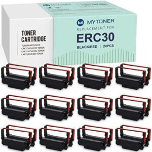24 pack erc30 erc-30 erc 30 34 38 b/r black red compatible with ink ribbon cartridge for use in erc38 nk506