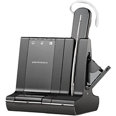 Plantronics Savi W745 Wireless Office Headset System with Spare Battery (Renewed)