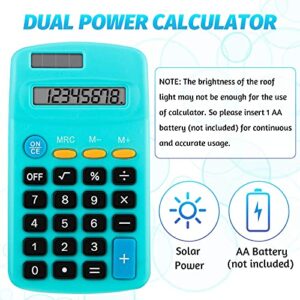 Pocket Size Student Function Calculator Basic Solar Battery Calculator Bulk Mini Colorful Calculator for Student Kids School Home Office Desktop Accounting Tools (18 Pieces)