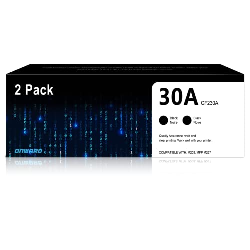 30A Toner Cartridges (2-Pack) | Replacement for HP 30A Black Toner Cartridge Works with Pro M203 Series, Pro MFP M227 Series | CF230A