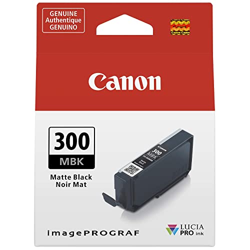 Canon PFI-300 Lucia PRO Ink, Matte Black, Compatible to imagePROGRAF PRO-300 Printer, Standard (4192C002)