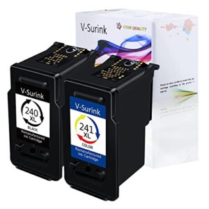 high-yield 240 xl 241 xl ink cartridge replacement for canon 240xl 241xlcombo pack for pixma mg3620 mg3600 ts5120 mg2120 mg3520 mx452 mx512 mx532 mx472 printer (1 black 1 color)