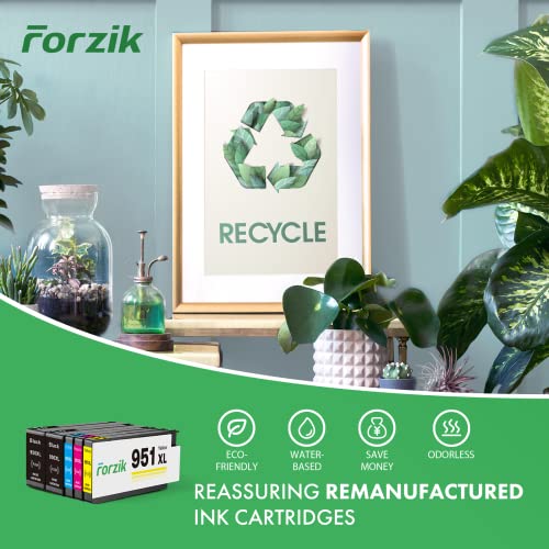 Forzik Compatible 950 XL Ink Cartridge Replacement for HP 950XL 951XL Combo Work for HP OfficeJet Pro 8600 8610 8620 8100 8630 8660 8640 8615 8625 276DW 251DW Printer