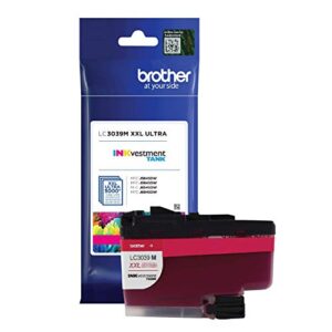 brother genuine lc3039m, single pack ultra high-yield magenta inkvestment tank ink cartridge, page yield up to 5,000 pages, lc3039, amazon dash replenishment cartridge