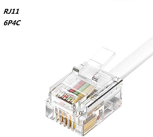 URBEST 2 pcs rj11 male to female two way telephone splitter converter cable