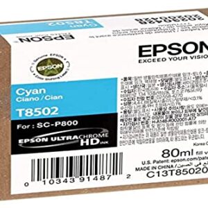 Epson T850200 T850 UltraChrome HD Cyan -Ink