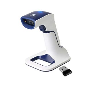 scanavenger wireless portable 1d with stand bluetooth barcode scanner: 3-in-1 hand scanners -vibration, cordless, rechargeable scan gun for inventory management – handheld, usb bar code upc/ean reader