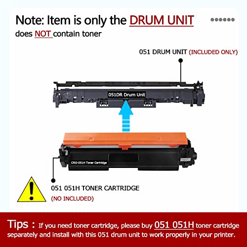 Leize Compatible Drum Unit Replacement for Canon 051 2170C001 Drum use for imageCLASS LBP162dw MF264dw MF267dw MF269dw LBP160 MF260 Laser Printer Series - 1 Pack Black (23,000 Pages)