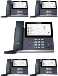yealink mp56-teams edition desk ip phone [5 pack] 7 inch (800 x 480) capacitive touch screen, poe, power adapter not included