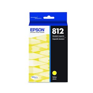 epson t812 durabrite ultra ink standard capacity yellow cartridge (t812420-s) for select epson workforce pro printers