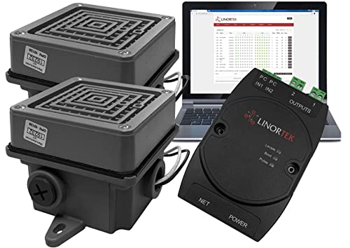 Linortek Netbell-2-2Buz TCP/IP Network Break Buzzer System with Two 4” Extra Loud Buzzers for Industrial Factory Warehouse Lunch Break Time Alert Signalling w/Web-Based Scheduling Software