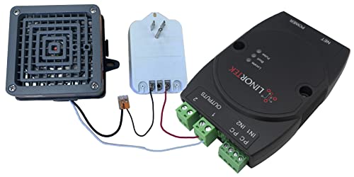 Linortek Netbell-2-2Buz TCP/IP Network Break Buzzer System with Two 4” Extra Loud Buzzers for Industrial Factory Warehouse Lunch Break Time Alert Signalling w/Web-Based Scheduling Software