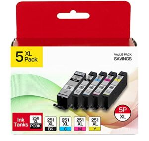 250xl 251xl ink cartridge compatible for canon 250 251 xl ink cartridges use with canon mx922 mg7120 ink cartridge pgi-250 cli-251 printer ink for pixma ix6820 mx920 mg7520 mg5520 mg5420 ip8720 mg6320