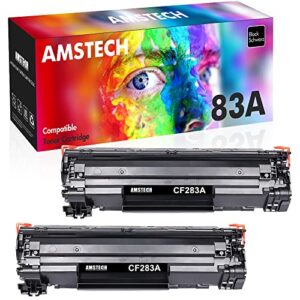 83A CF283A 2-Pack Toner Cartridge Replacement for HP 83A CF283A 83X CF283X Toner Cartridge for HP Pro MFP M125nw M201dw M225dw M255dn M201n M125a M127fw M127fn Printer Toner Black