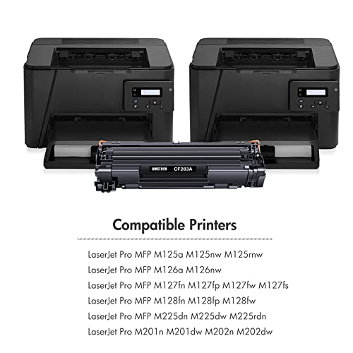 83A CF283A 2-Pack Toner Cartridge Replacement for HP 83A CF283A 83X CF283X Toner Cartridge for HP Pro MFP M125nw M201dw M225dw M255dn M201n M125a M127fw M127fn Printer Toner Black