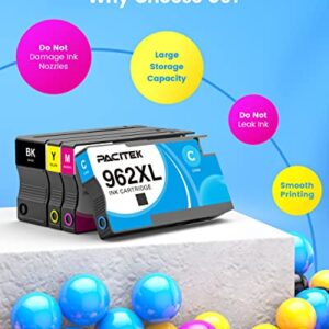 PACITEK 962XL Ink Cartridge Compatible with HP 962 Work for HP Officejet 9020 HP OfficeJet Pro 9010 9015 9012 9018 9020 9025 9027 9028 Printer, 4 Pack