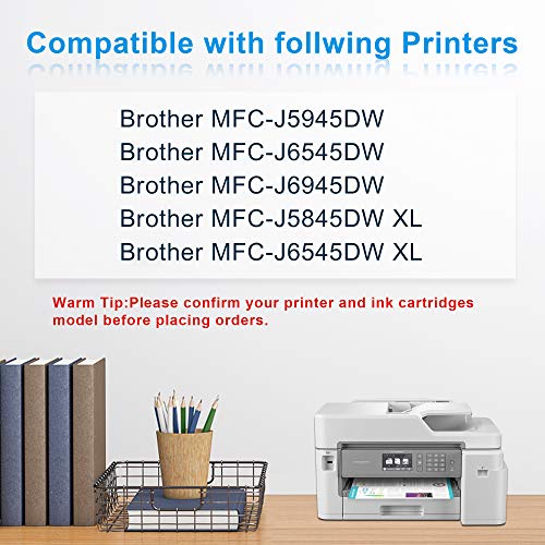 Miss Deer LC3039 LC3039XXL Ink Cartridges Replacement for Brother LC3039 XXL LC-3039BK LC3037 LC3037BK,Work for Brother MFC-J5945DW MFC-J6945DW MFC-J5845DW MFC-J6545DW(4 Pack)