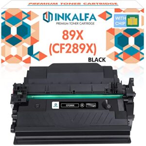 cf289x 89x black toner cartridge: (with chip) replacement for hp 89x cf289x cf289a 89a enterprise m507 m507n m507dn m507x mfp m528dn m528f m528c m528z m528 series printer ink (black 1-pack)