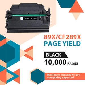 CF289X 89X Black Toner Cartridge: (with Chip) Replacement for HP 89X CF289X CF289A 89A Enterprise M507 M507n M507dn M507x MFP M528dn M528f M528c M528z M528 Series Printer Ink (Black 1-Pack)