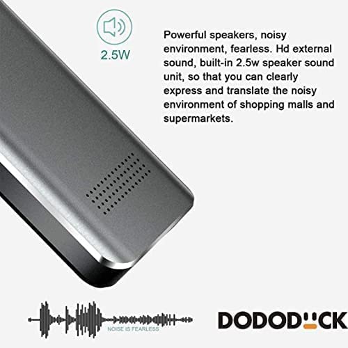 DoDoDuck 1 Language Translator Device, New 2023 Version. Best Offline 2 Way Translation in 1o Languages, 109 Online, Works with No Connectivity, Watch Video from OS-Reviews