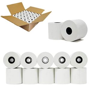 (50 Rolls) 2 1/4 x 150 ft White Adding Machine Tape Paper Rolls Premium One Ply Register / Adding Machine / Calculator Paper Rolls Printing Calculator 10 Key
