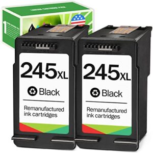 limeink remanufactured ink cartridges replacement for pg-245xl high yield for pixma ip2820 mg2420 mg2520 mg2920 mg2924 mg2922 mx492 shows accurate ink level (2 black)