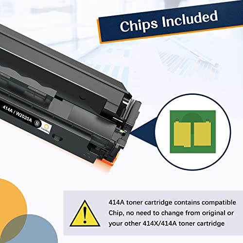 414A Toner Cartridges 4 Pack Compatible Replacement for HP 414A 414X Work with Color Pro MFP M479fdw M454dw Enterprise M455dn MFP M480f Printers (Black Cyan Yellow Magenta)