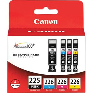 Genuine Canon PGI-225/CLI-226 Ink Tank Combo Pack (4530B008) + Canon CLI-226 Black Ink Tank (4546B001) + Canon CLI-226 Gray Ink Tank (4550B001)