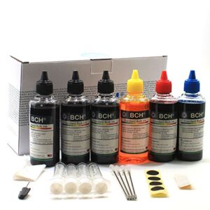 bch standard refill ink kit for all printers – 100 ml x6 (total 600 ml)