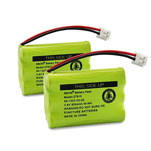 27910 Cordless Telephone Battery Compatible with AT&T 89-1323-00-0 Motorola SD-7501 RadioShack 23-959 23-894 Ni-MH 3.6V(Pack 2)