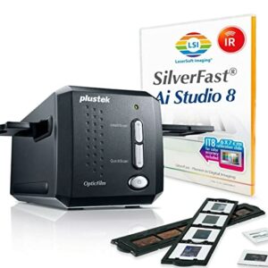Plustek OpticFilm 8200i AI - 35mm Film & Slides Scanner. IT 8 Calibration Target + SilverFast Ai Studio 8.8, 7200 dpi Resolution 64Bit HDRi , Mac/PC