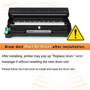 v4ink Compatible Toner Cartridge and Drum Unit Replacement for Brother TN450 TN420 DR420 use with HL-2270dw HL-2280dw HL-2230 HL-2240d MFC-7240 MFC-7360n MFC-7860dw 4 Packs (1 Drum 3 Toner) (Black)