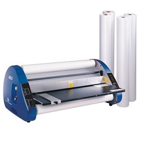 usi thermal roll laminator kit, ul-listed csl 2700 laminates films up to 27 inches wide, 3 mil thick on a 1 inch core; includes 4 rolls of opti clear low-temp film, industry best 2-year warranty