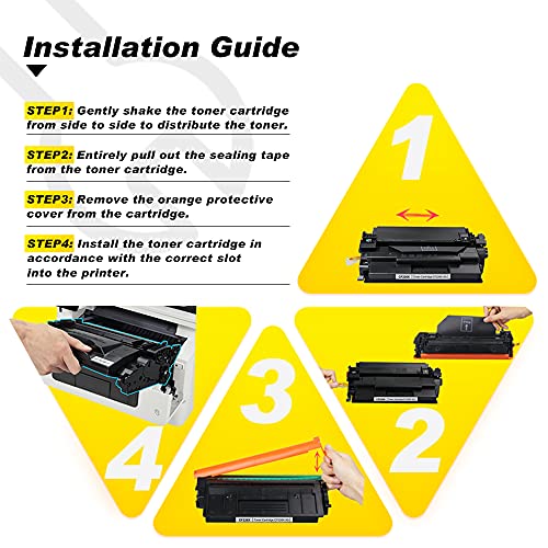 v4ink 4PK Compatible 26X Toner Cartridge Replacement for 26X CF226X 26A CF226A Toner High Yield Black Ink for Pro M402n M402dn M402dne M402dw MFP M426fdw M426fdn M426dw M402 M426 Printer