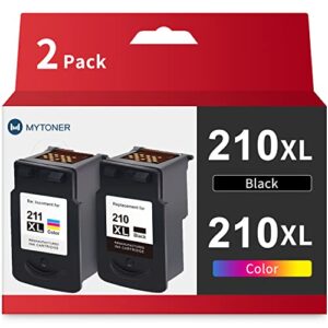 210xl 211xl remanufactured ink cartridge replacement for canon 210 xl 211 xl ink for pixma mx350 mp250 mx340 mp280 mp459 mx410 ip2702 mp240 mx360 mp490 mp270 mp230 printer (black,tri-color)